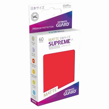 [UGD010601]Ultimate Guard 顏色卡套 Supreme UX Sleeves Japanese Size Matte Red (60)