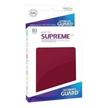 [UGD010608]Ultimate Guard 顏色卡套 Supreme UX Sleeves Standard Size Matte Burgundy (80)