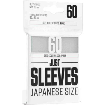 [GGX10015ML]Gamegenic JUST SLEEVES JAPANESE SIZE WHITE 迷你尺寸純色卡套 -62x89mm-（60 枚）