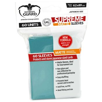 [UGD010332]Ultimate Guard 顏色卡套 Supreme Sleeves Japanese Size Matte Petrol (60)
