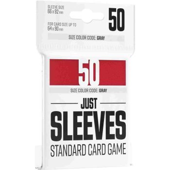 [GGX10005ML]Gamegenic JUST SLEEVES STANDARD SIZE RED 標準尺寸純色卡套 -66x92mm-（50 枚）