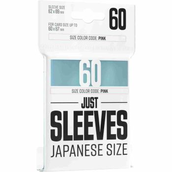 [GGX10011ML]Gamegenic JUST SLEEVES JAPANESE SIZE CLEAR 迷你尺寸純色卡套 -62x89mm-（60 枚）