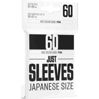 [GGX10012ML]Gamegenic JUST SLEEVES JAPANESE SIZE BLACK 迷你尺寸純色卡套 -62x89mm-（60 枚）