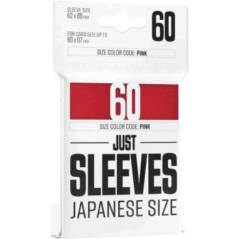 [GGX10013ML]Gamegenic JUST SLEEVES JAPANESE SIZE RED 迷你尺寸純色卡套 -62x89mm-（60 枚）