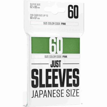 [GGX10014ML]Gamegenic JUST SLEEVES JAPANESE SIZE GREEN 迷你尺寸純色卡套 -62x89mm-（60 枚）