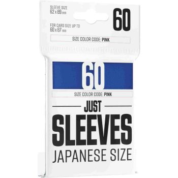 [GGX10016ML]Gamegenic JUST SLEEVES JAPANESE SIZE BLUE 迷你尺寸純色卡套 -62x89mm-（60 枚）