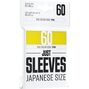 [GGX10017ML]Gamegenic JUST SLEEVES JAPANESE SIZE YELLOW 迷你尺寸純色卡套 -62x89mm-（60 枚）