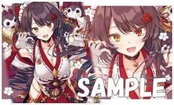 ミッドナイトブルー 戌亥床【巫女】同人卡墊