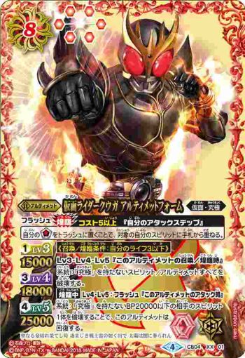 CB04-XX01 XX 仮面ライダークウガ アルティメットフォーム(CB04收錄/2018年度版)