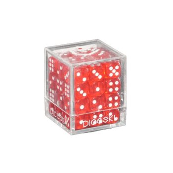 [DSI00001]DICESKI 6 面骰子 Translucent - 12mm D6 Red (36 Dice)