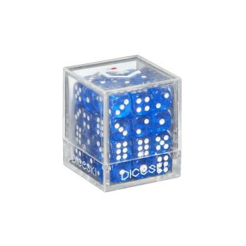 [DSI00002]DICESKI 6 面骰子 Translucent - 12mm D6 Blue (36 Dice)