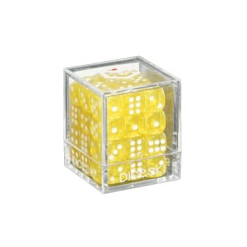 [DSI00005]DICESKI 6 面骰子 Translucent - 12mm D6 Yellow (36 Dice)