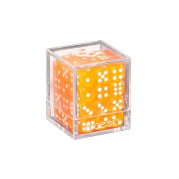 [DSI00007]DICESKI 6 面骰子 Translucent - 12mm D6 Orange (36 Dice)