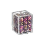 [DSI00021]DICESKI 6 面骰子 Gemini - 12mm D6 Purple & Black (36 Dice)