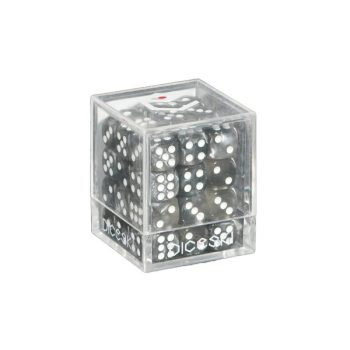 [DSI00025]DICESKI 6 面骰子 Gemini - 12mm D6 Silver & Grey (36 Dice)