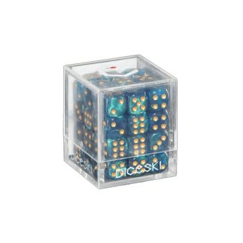 [DSI00027]DICESKI 6 面骰子 Gemini - 12mm D6 Blue & Green (36 Dice)