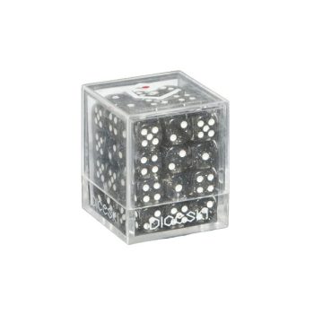 [DSI00048]DICESKI 6 面骰子 Chameleon - 12mm D6 Black Translucent (36 Dice)