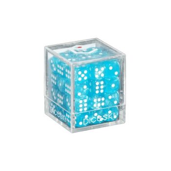 [DSI00049]DICESKI 6 面骰子 Chameleon - 12mm D6 Teal Translucent (36 Dice)