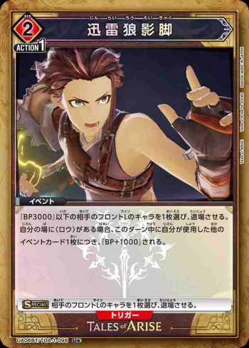 (異畫)UA06BT/TOA-1-095 U★ 迅雷狼影腳