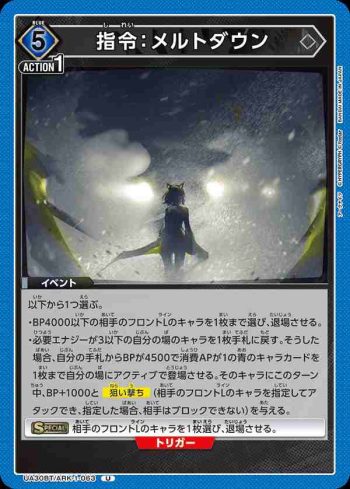 UA30BT/ARK-1-063 U 指令：熔毀