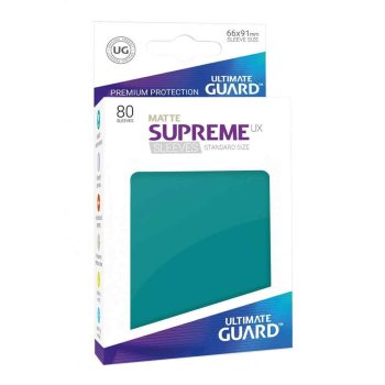 [UGD010555]Ultimate Guard 顏色卡套 Supreme UX Sleeves Standard Size Matte Petrol Blue (80)