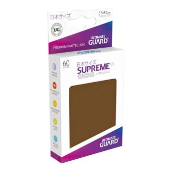 [UGD010156]Ultimate Guard 顏色卡套  Supreme UX Sleeves Japanese Size Brown (60)