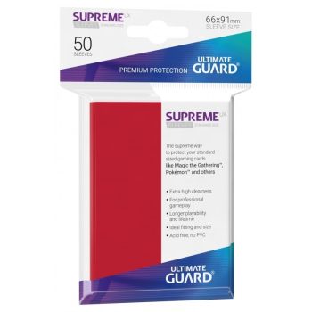 [UGD010802]Ultimate Guard 卡套 Supreme UX Sleeves Standard Size Red (50)