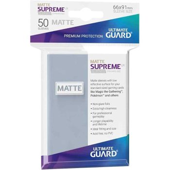 [UGD010811]Ultimate Guard 卡套 Supreme UX Sleeves Standard Size Matte Transparent (50)