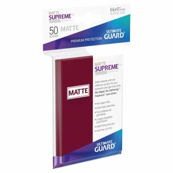 [UGD010824]Ultimate Guard 顏色卡套 Supreme UX Sleeves Standard Size Matte Burgundy (50)