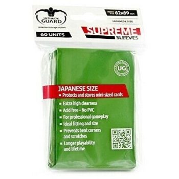 [UGD010062]Ultimate Guard 顏色卡套 Supreme Sleeves Japanese Size Green (60)