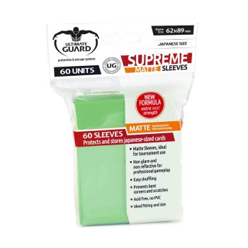 [UGD010328]Ultimate Guard 顏色卡套 Supreme Sleeves Japanese Size Matte Light Green (60)