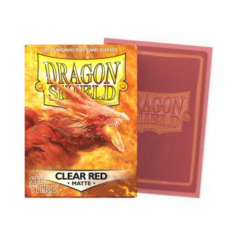 [AT-11043]Dragon Shield 顏色卡套 Clear Red - Matte Sleeves - Standard Size