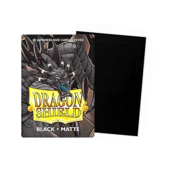 [AT-11102]Dragon Shield 顏色卡套 Black - Matte Sleeves - Japanese Size