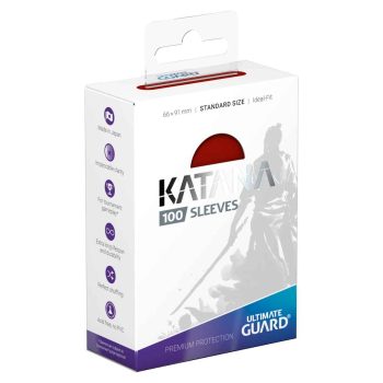 [UGD010109]Ultimate Guard 顏色卡套 Katana Sleeves Standard Size (100) - Red