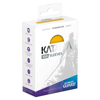[UGD010897]Ultimate Guard 顏色卡套 Katana Sleeves Standard Size (100) - Yellow