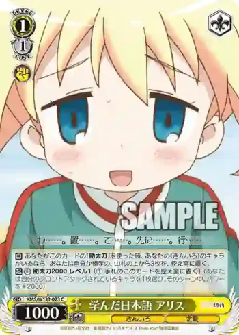 KMS/W133-023 C 学んだ日本語 アリス