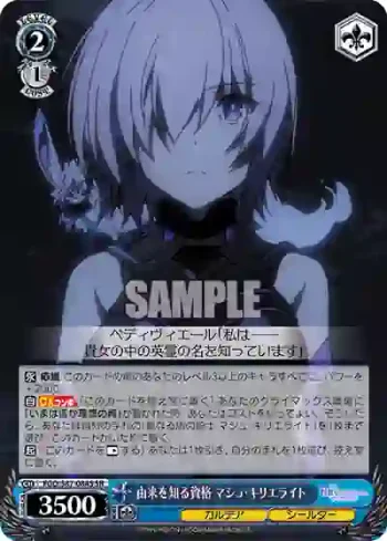 FGO/S87-084S SR 由来を知る資格 マシュ・キリエライト
