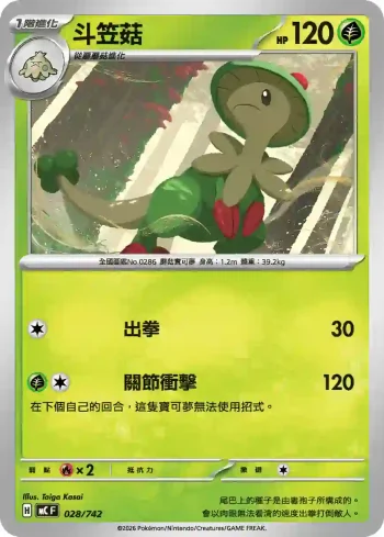 MCF 028/742 斗笠菇(初階牌組 100對戰收藏)