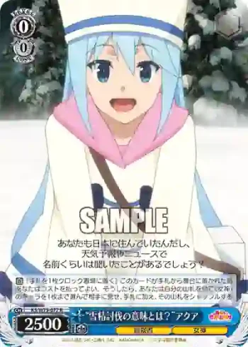 KS/W75-077 R “雪精討伐の意味とは？”アクア