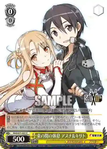 SAO/S71-021 C 束の間の休息 アスナ&キリト