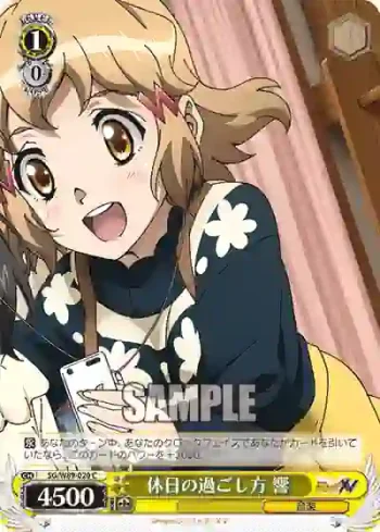 SG/W89-020 C 休日の過ごし方 響