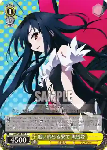 AW/S18-005 R 追い求める果て 黒雪姫