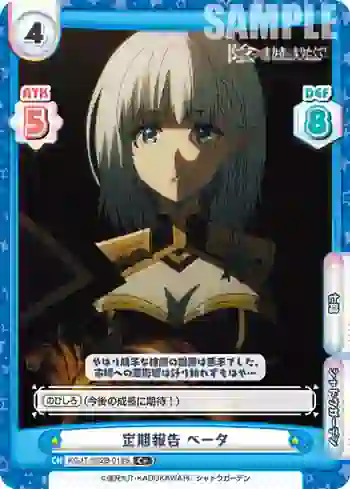 KGJT/002B-018S C＋ 定期報告 ベータ
