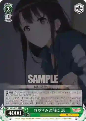 SHS/W71-039 R おやすみの前に 恵