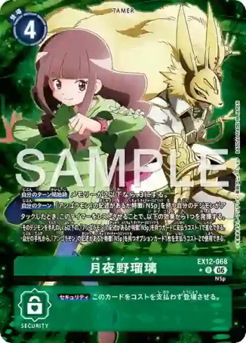 (異畫)EX12-068 R 月夜野瑠璃(特殊補充包 DIGITAL WORLD SHAMBALA [EX-12])