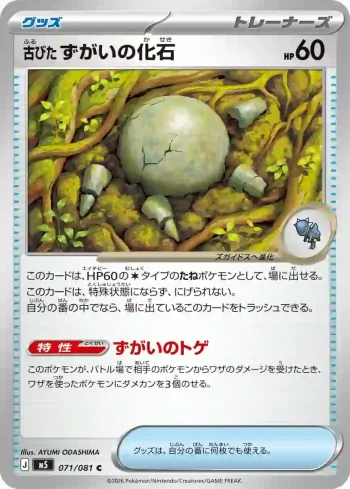 M5 071 / 081 古びたずがいの化石(拡張パック「アビスアイ」)